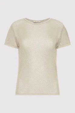 Tops*St. Agni Mesh Short Sleeve Tee - Aloe