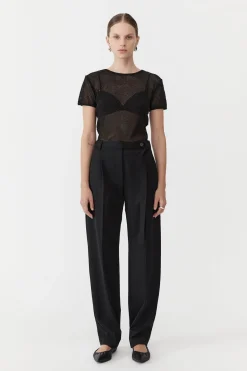 T-Shirts*St. Agni Mesh Short Sleeve Tee - Black