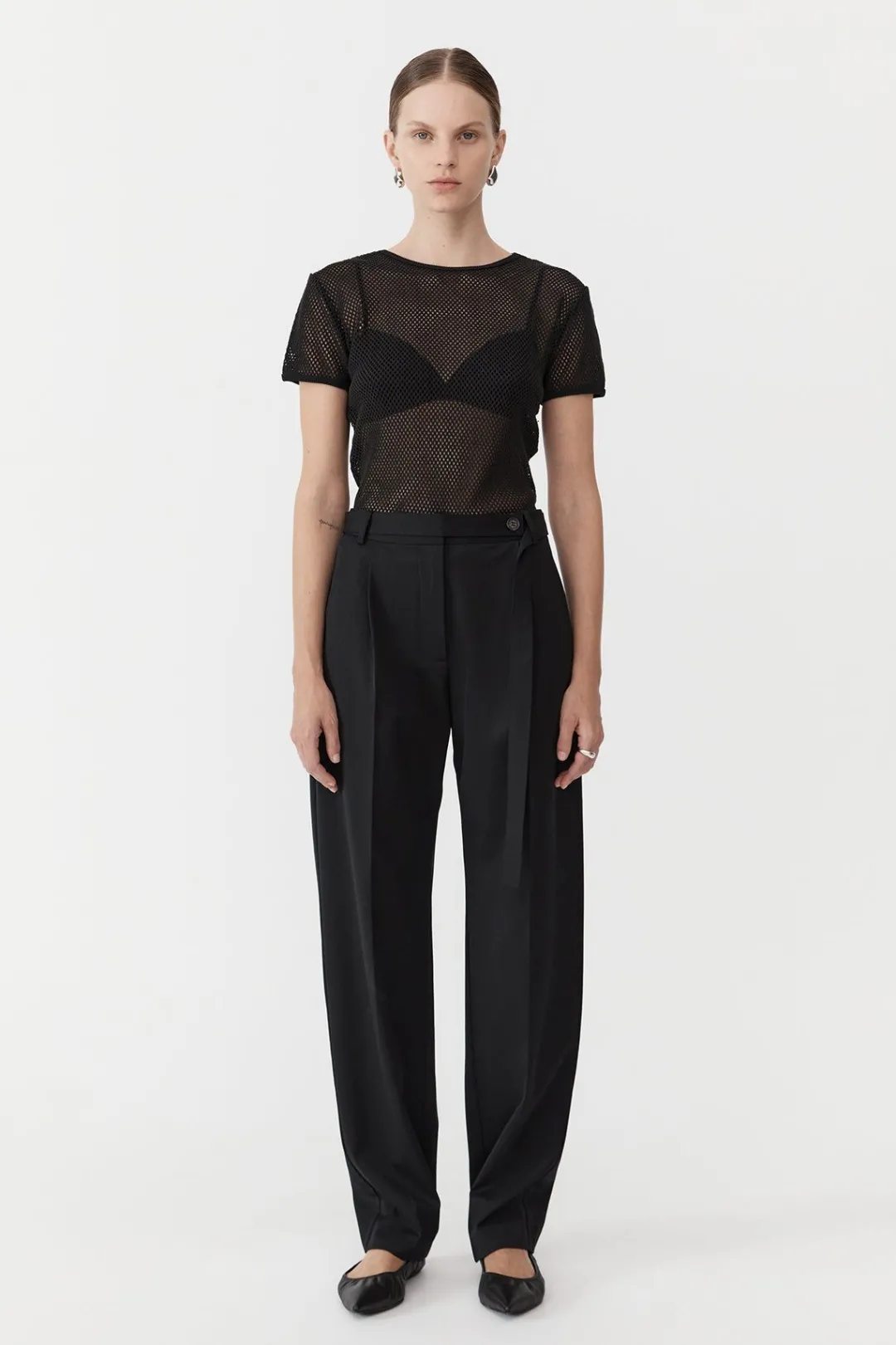 T-Shirts*St. Agni Mesh Short Sleeve Tee - Black