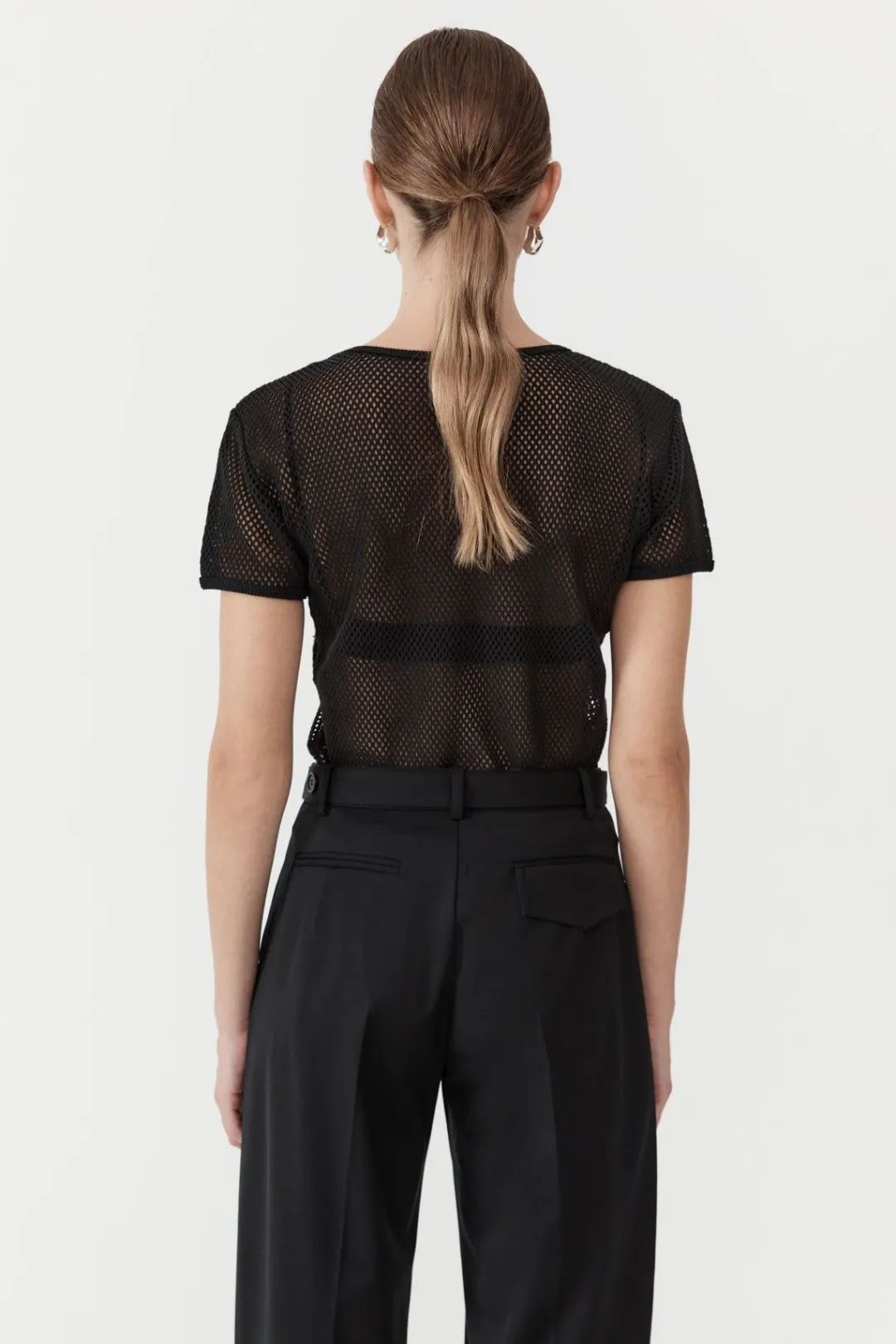 T-Shirts*St. Agni Mesh Short Sleeve Tee - Black