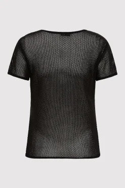 T-Shirts*St. Agni Mesh Short Sleeve Tee - Black