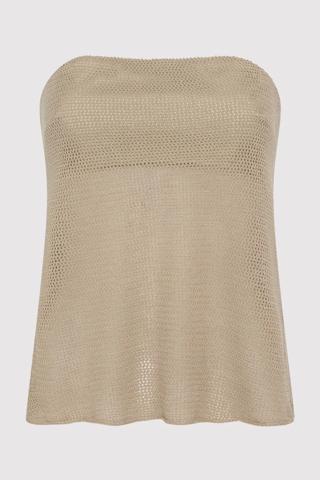 Knitwear*St. Agni Mesh Strapless Top - Fog