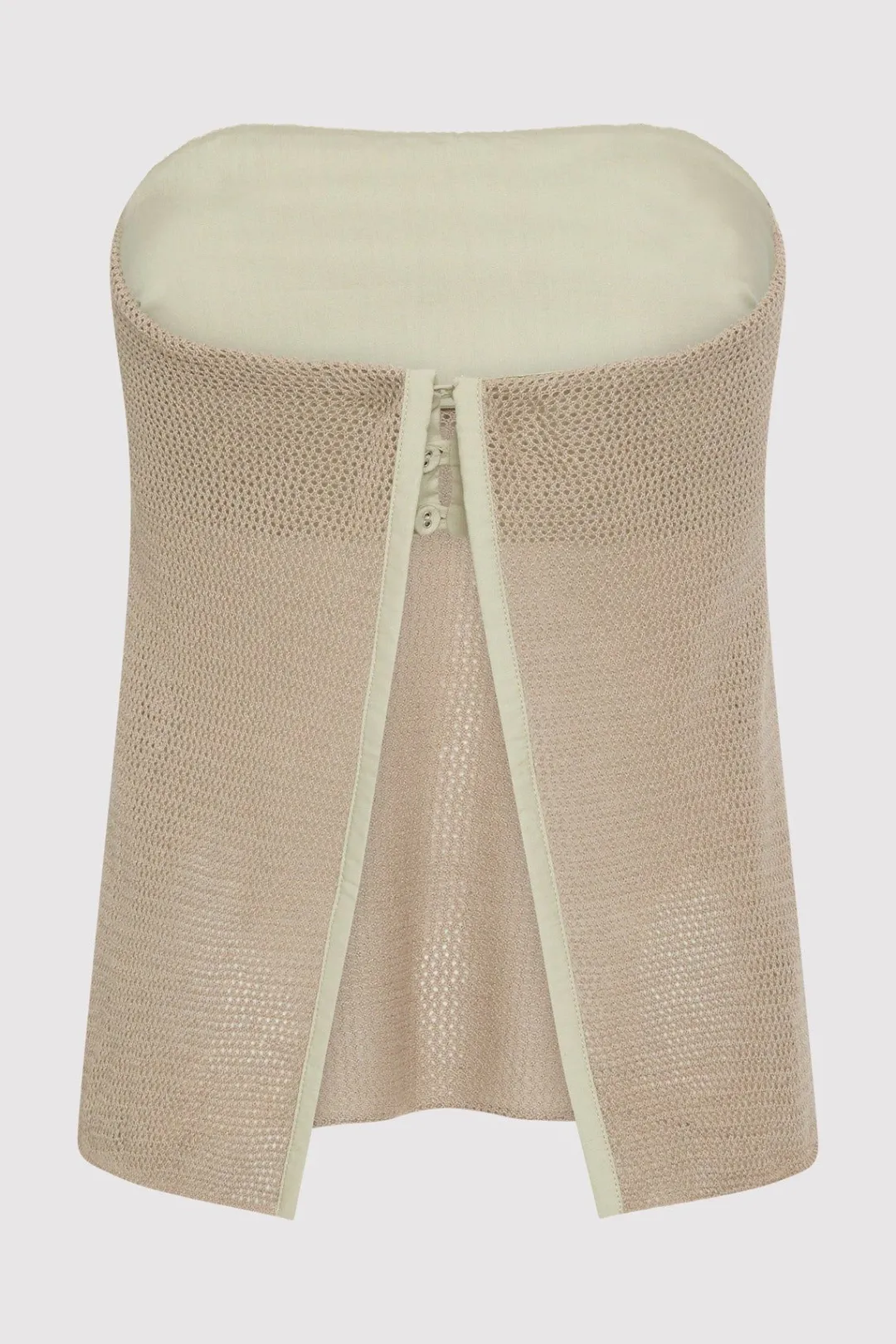 Tops*St. Agni Mesh Strapless Top - Fog