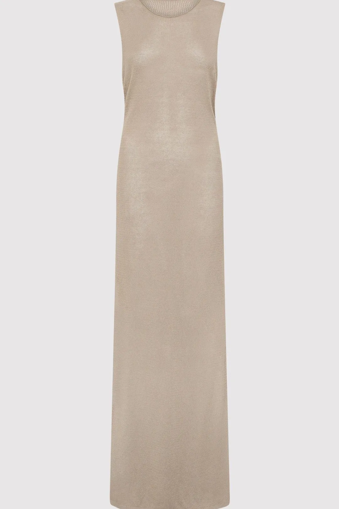 Knitwear*St. Agni Mesh Tuck Back Maxi Dress - Fog