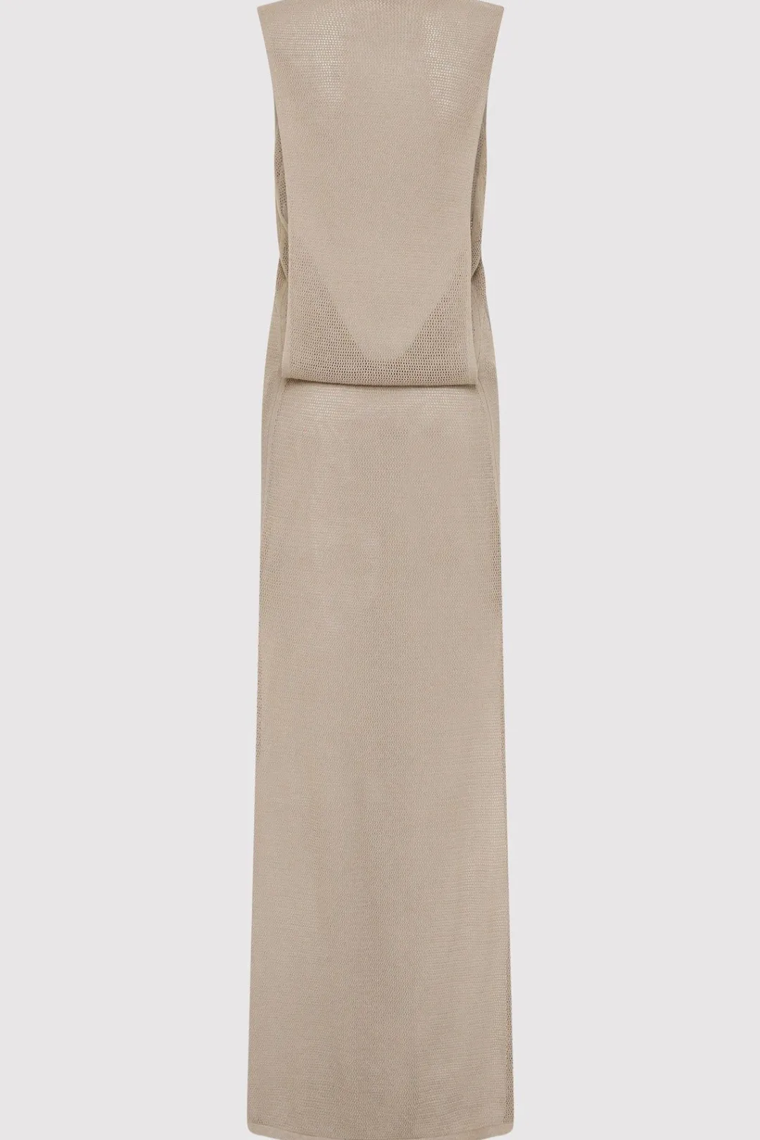 Knitwear*St. Agni Mesh Tuck Back Maxi Dress - Fog