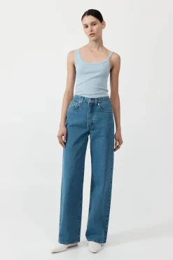 Pants*St. Agni Mid Rise Wide Leg - Denim Blue