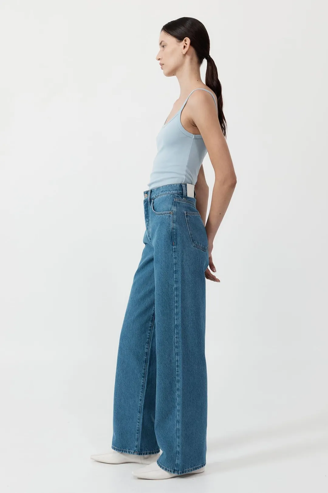 Denim*St. Agni Mid Rise Wide Leg - Denim Blue
