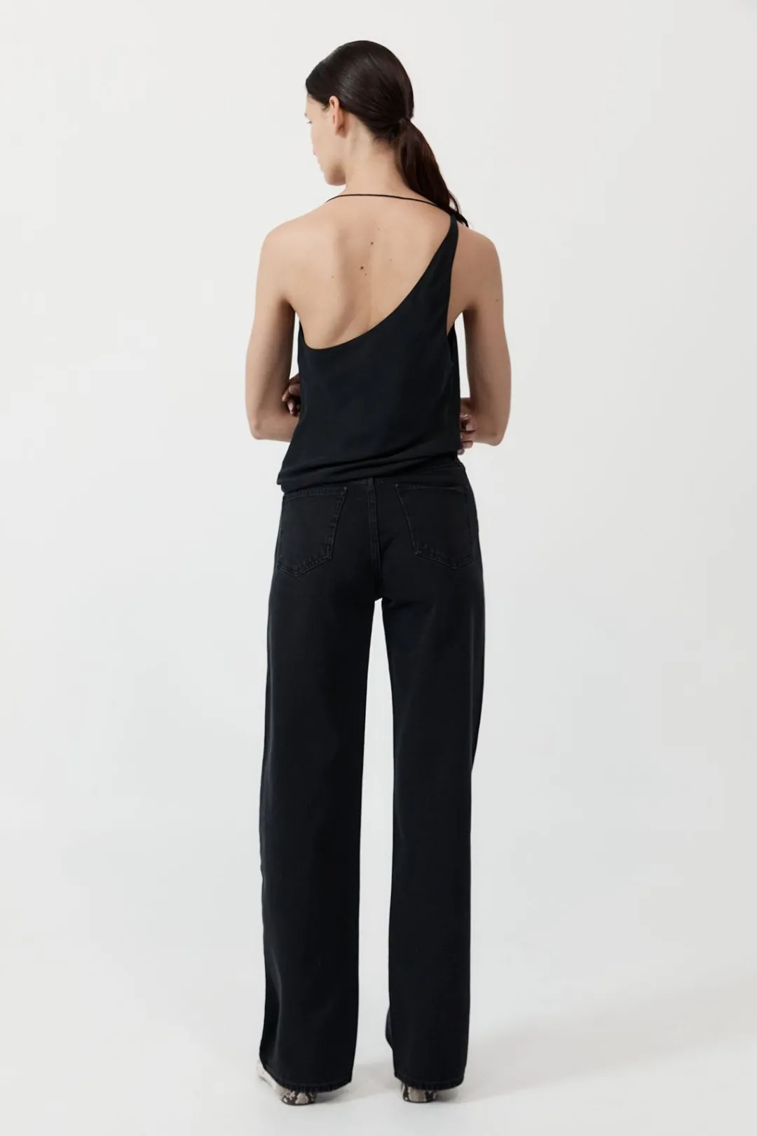 Denim*St. Agni Mid Rise Wide Leg - Washed Black