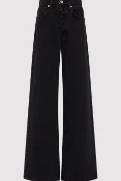 Denim*St. Agni Mid Rise Wide Leg - Washed Black