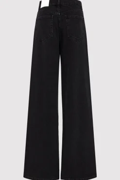 Denim*St. Agni Mid Rise Wide Leg - Washed Black