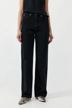 Pants*St. Agni Mid Rise Wide Leg - Washed Black