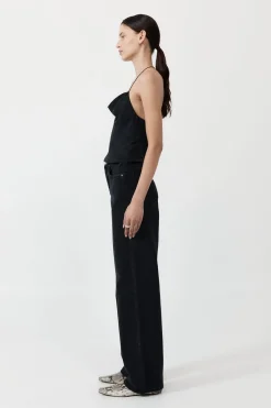 Pants*St. Agni Mid Rise Wide Leg - Washed Black