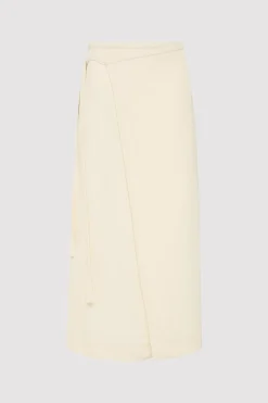 Skirts*St. Agni Midi Wrap Skirt - Cool White