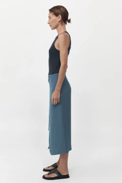 Skirts*St. Agni Midi Wrap Skirt - Slate