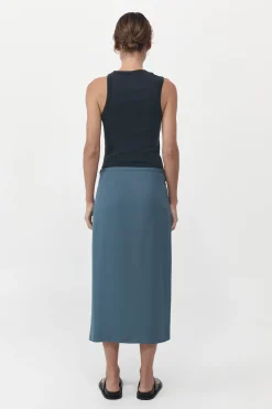 Skirts*St. Agni Midi Wrap Skirt - Slate