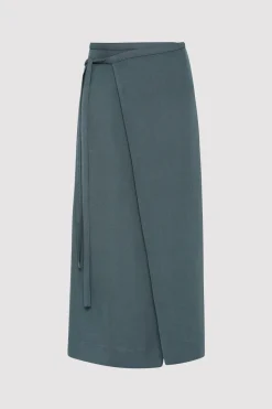 Skirts*St. Agni Midi Wrap Skirt - Slate