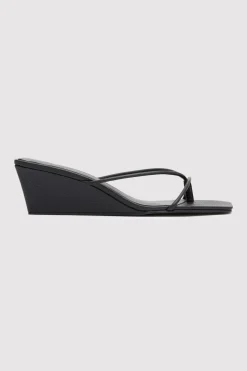 Heels*St. Agni Minimal Low Wedge - Black