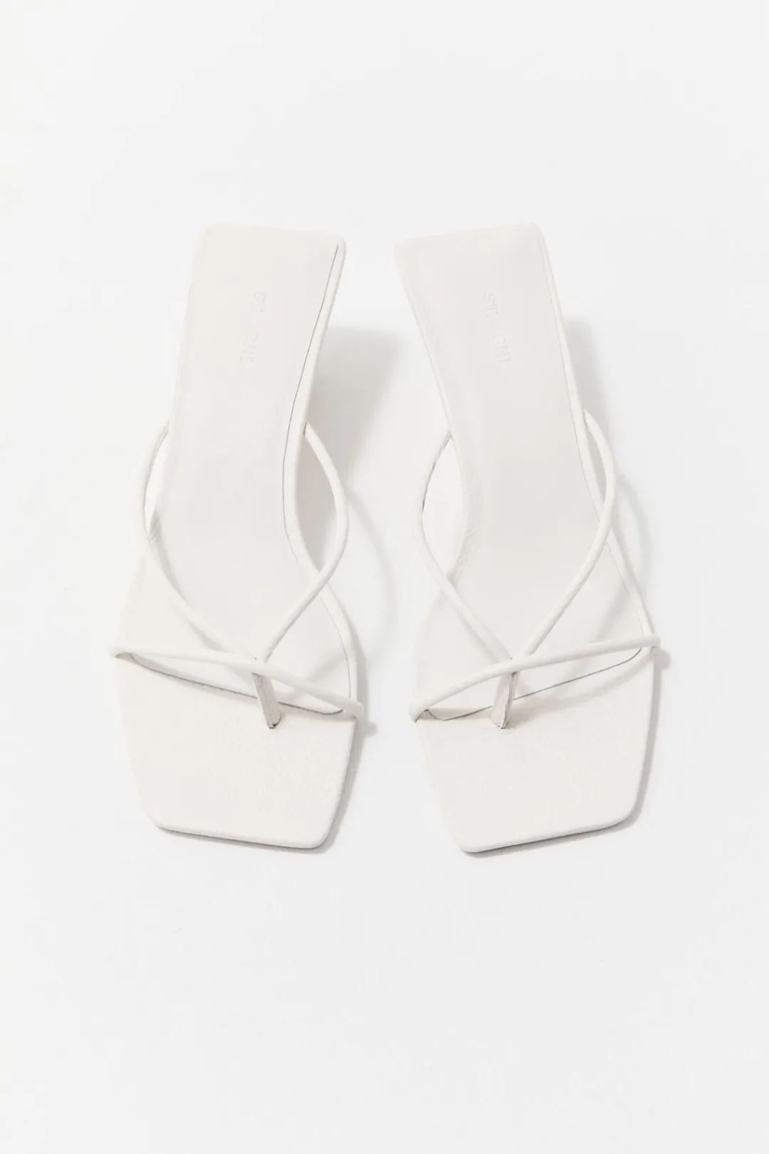 Heels*St. Agni Minimal Low Wedge - White