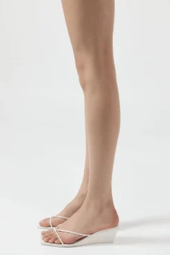 Heels*St. Agni Minimal Low Wedge - White