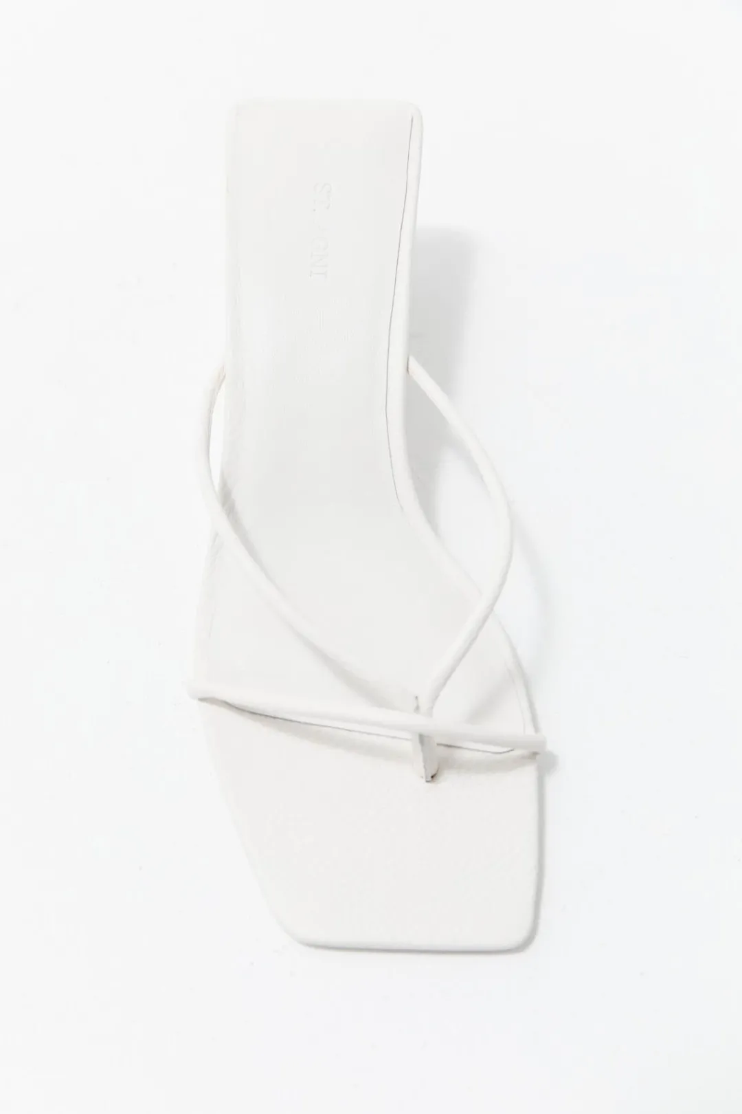 Heels*St. Agni Minimal Low Wedge - White