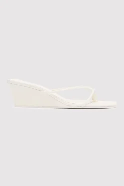 Heels*St. Agni Minimal Low Wedge - White