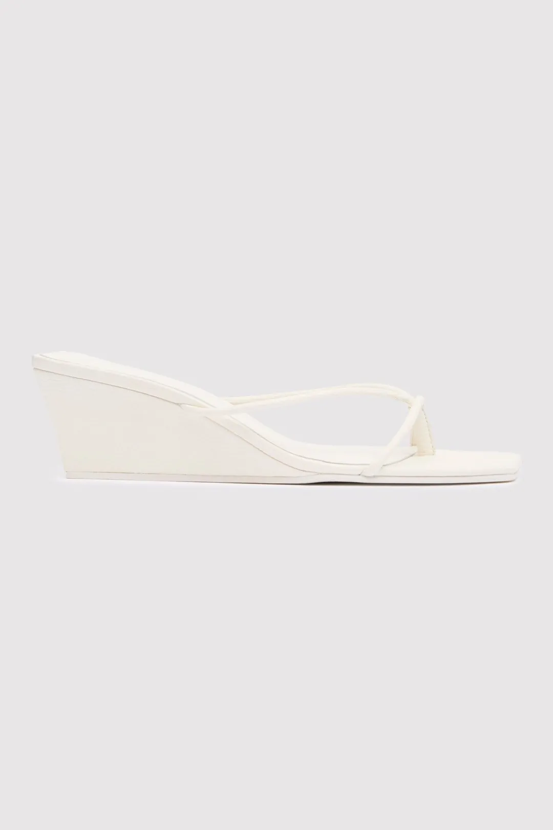 Heels*St. Agni Minimal Low Wedge - White