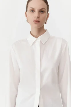 Tops*St. Agni Open Back Shirt - White