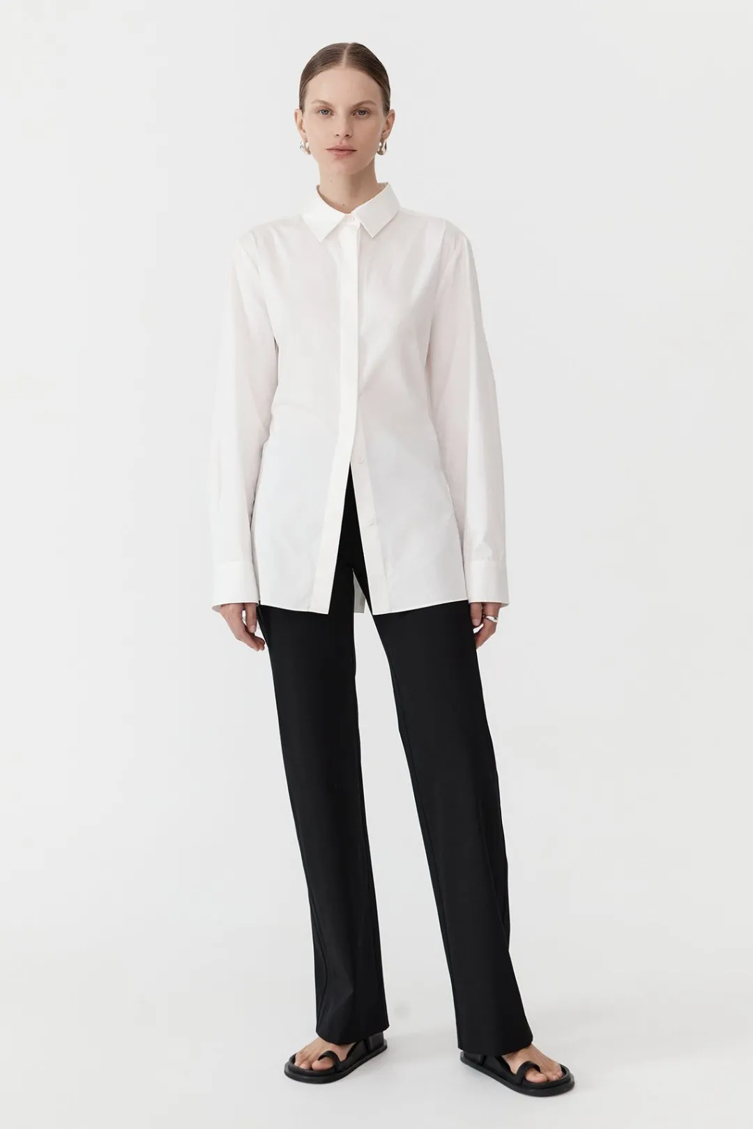 Shirts*St. Agni Open Back Shirt - White