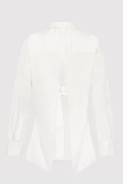 Shirts*St. Agni Open Back Shirt - White