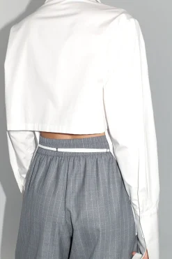 Shirts*St. Agni Open Back Shirt - White