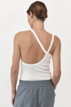 Singlets*St. Agni Organic Cotton Abstract Singlet - White