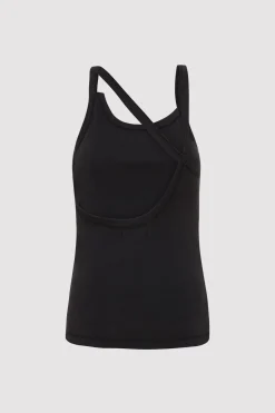 Tops*St. Agni Organic Cotton Abstract Singlet - Black