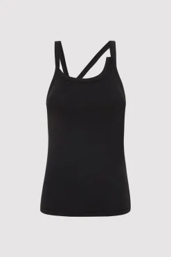 Basics*St. Agni Organic Cotton Abstract Singlet - Black