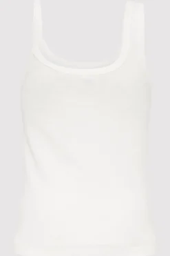 Basics*St. Agni Organic Cotton Asymm Tank - White