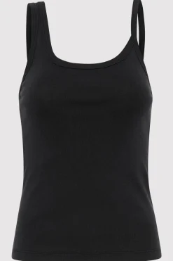Tops*St. Agni Organic Cotton Asymm Tank - Black