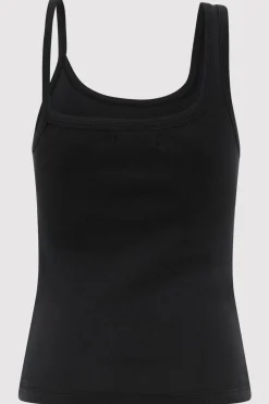 Tops*St. Agni Organic Cotton Asymm Tank - Black