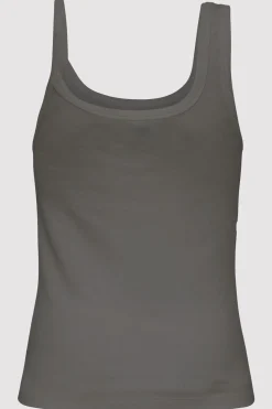 Basics*St. Agni Organic Cotton Asymm Tank - Pewter Grey