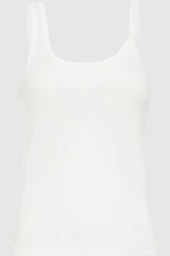 Tops*St. Agni Organic Cotton Asymm Tank - White