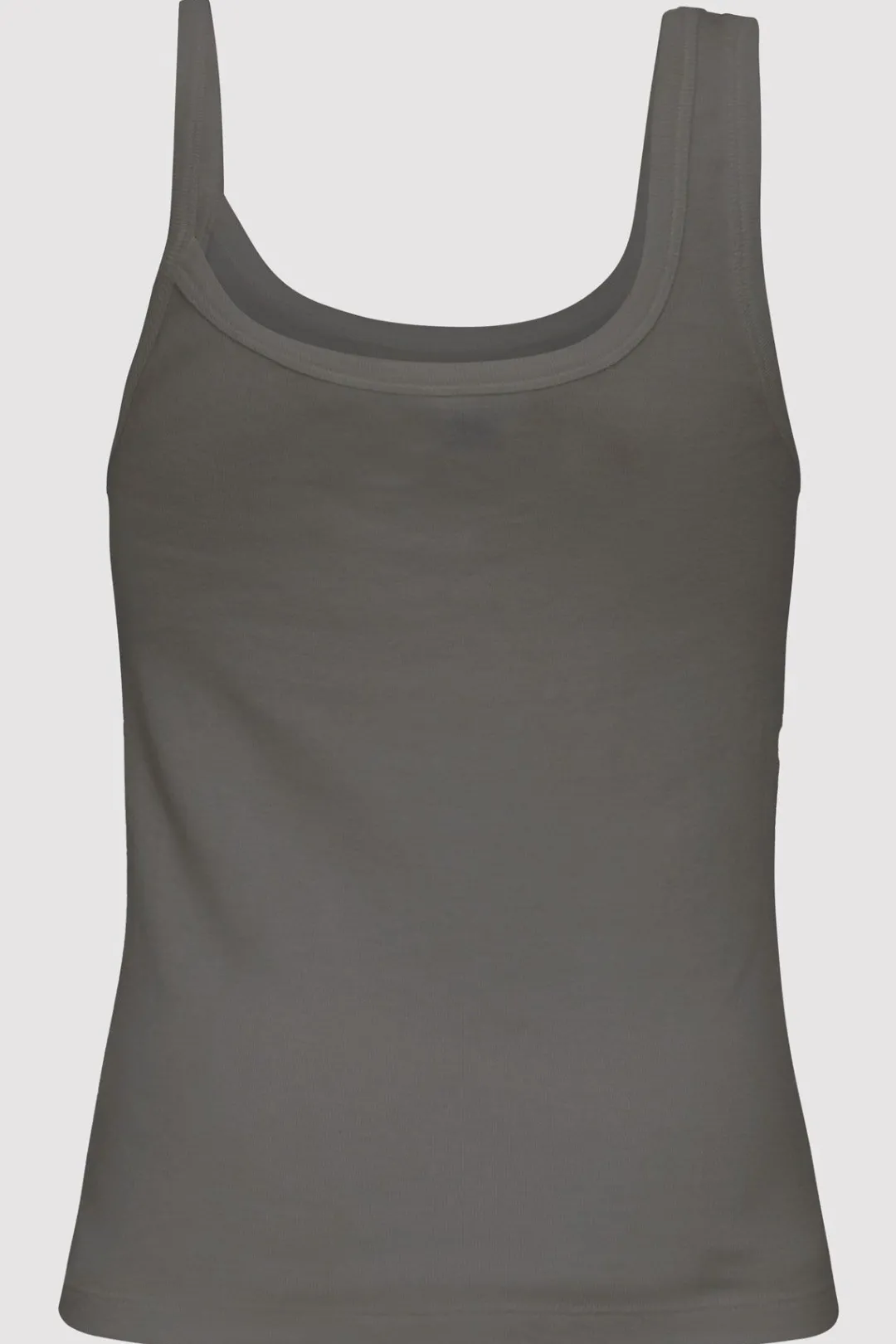 Singlets*St. Agni Organic Cotton Asymm Tank - Pewter Grey