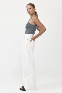 Basics*St. Agni Organic Cotton Asymmetric Tank - Diesel Grey