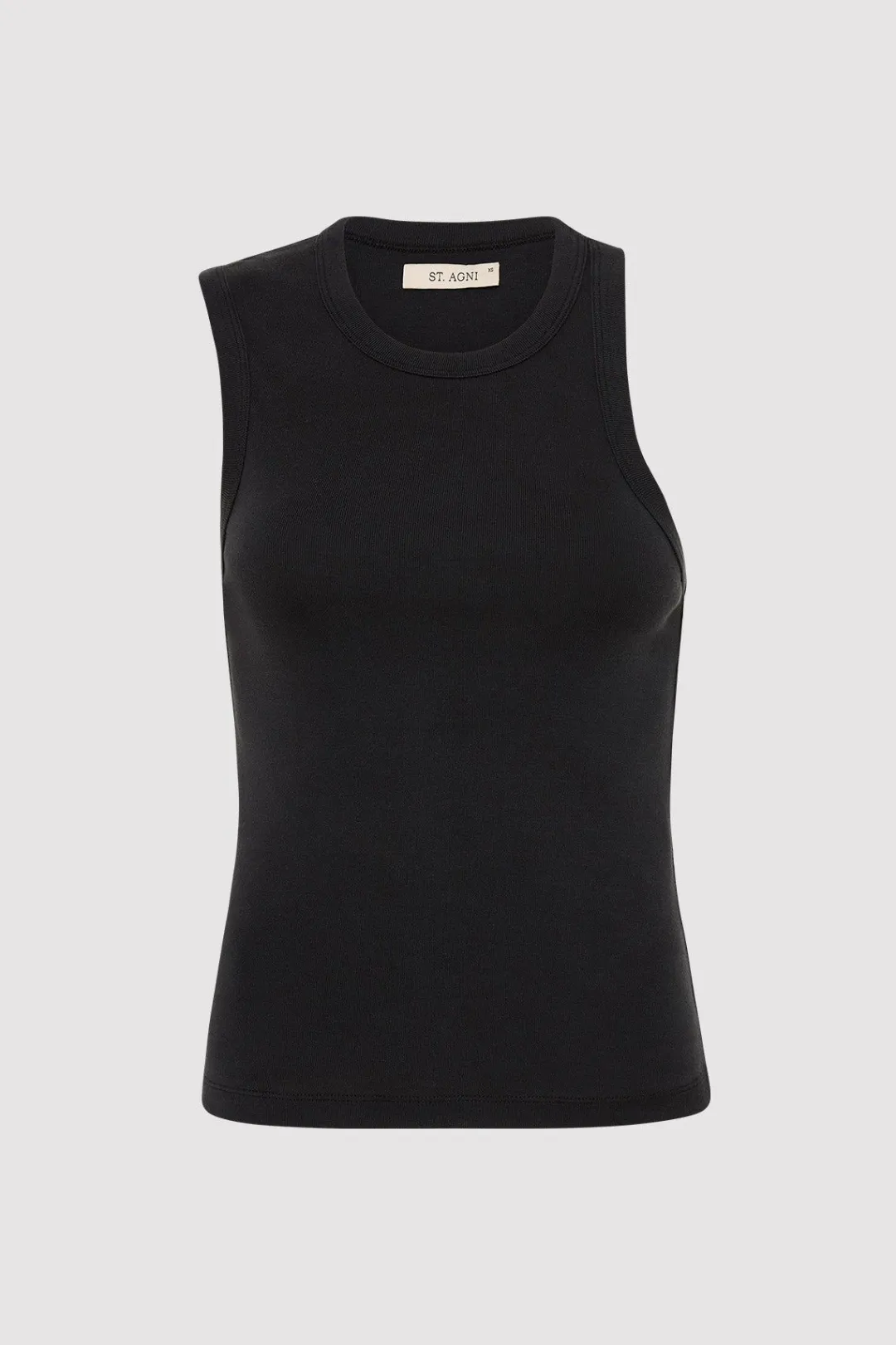Basics*St. Agni Organic Cotton Asymmetric Tank - Black
