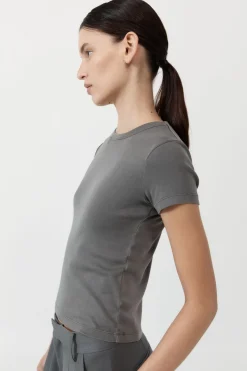 Tops*St. Agni Organic Cotton Baby Tee - Pewter Grey