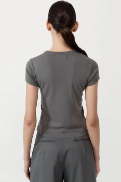 Tops*St. Agni Organic Cotton Baby Tee - Pewter Grey
