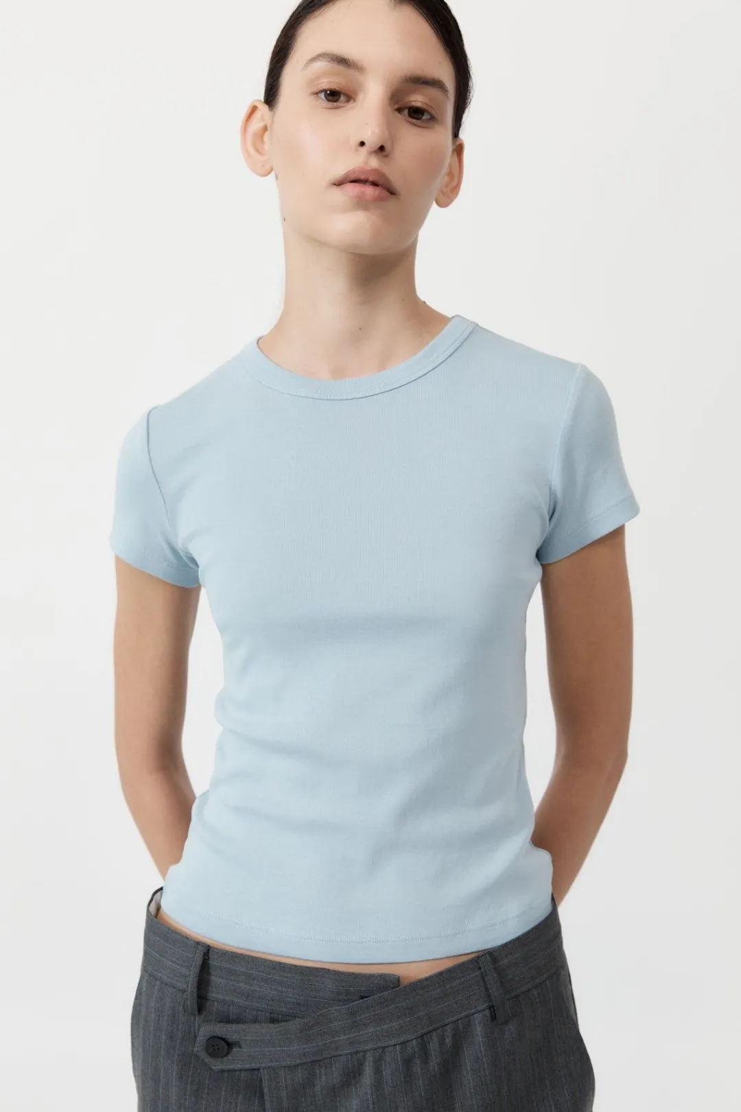 Basics*St. Agni Organic Cotton Baby Tee - Stone Blue