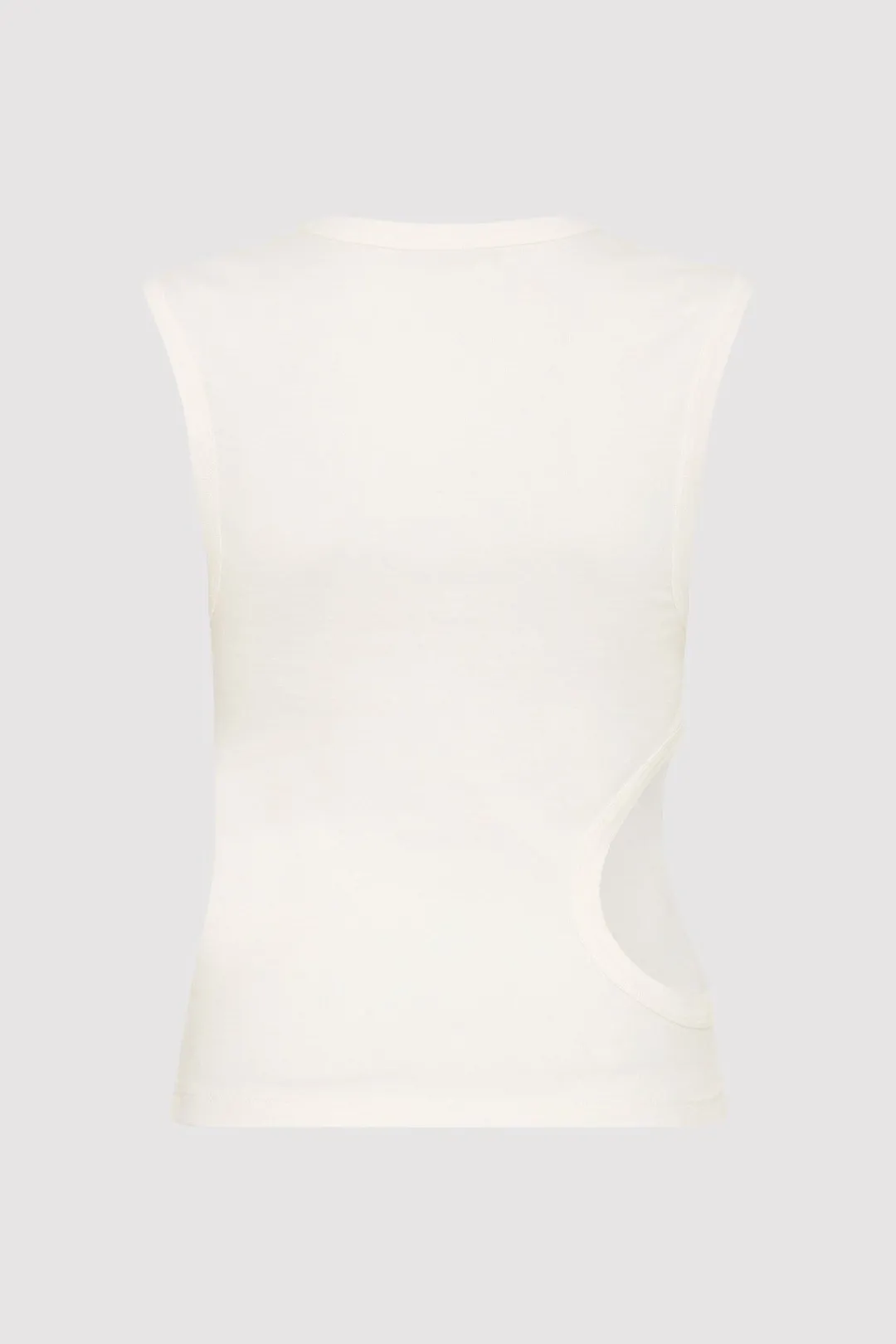 Tops*St. Agni Organic Cotton Cut Out Tank - White