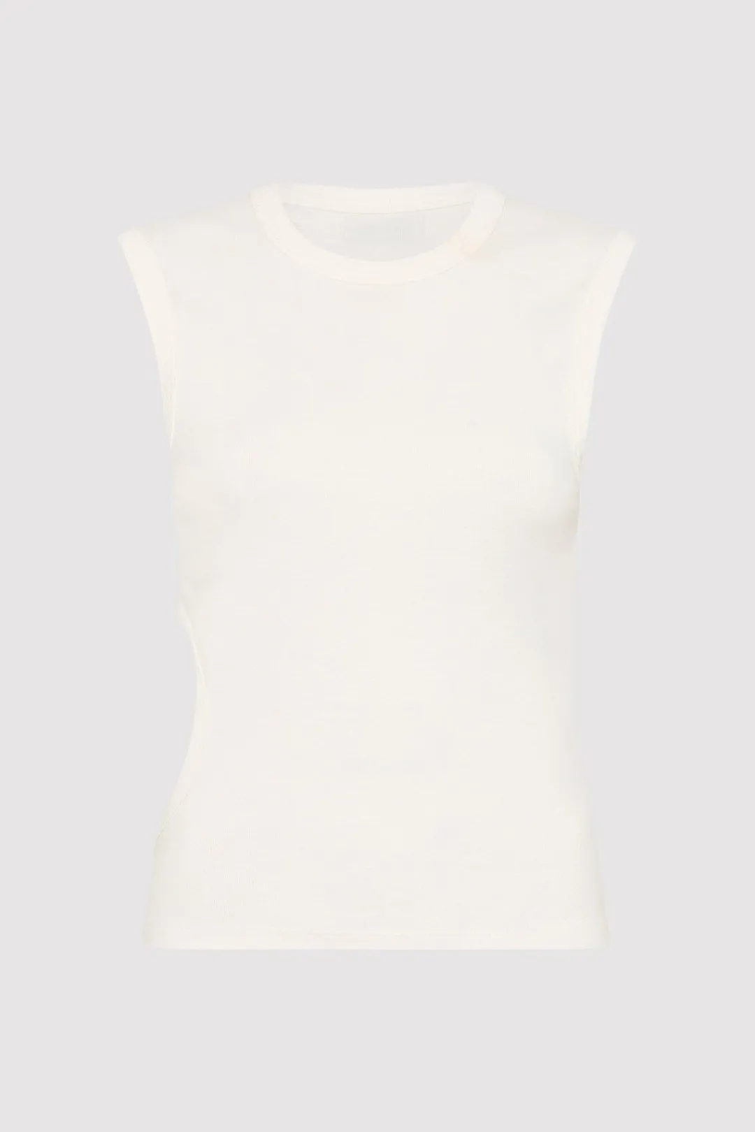 Tops*St. Agni Organic Cotton Cut Out Tank - White