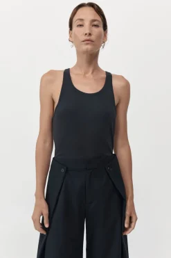 Singlets*St. Agni Organic Cotton Everyday Tank - Black