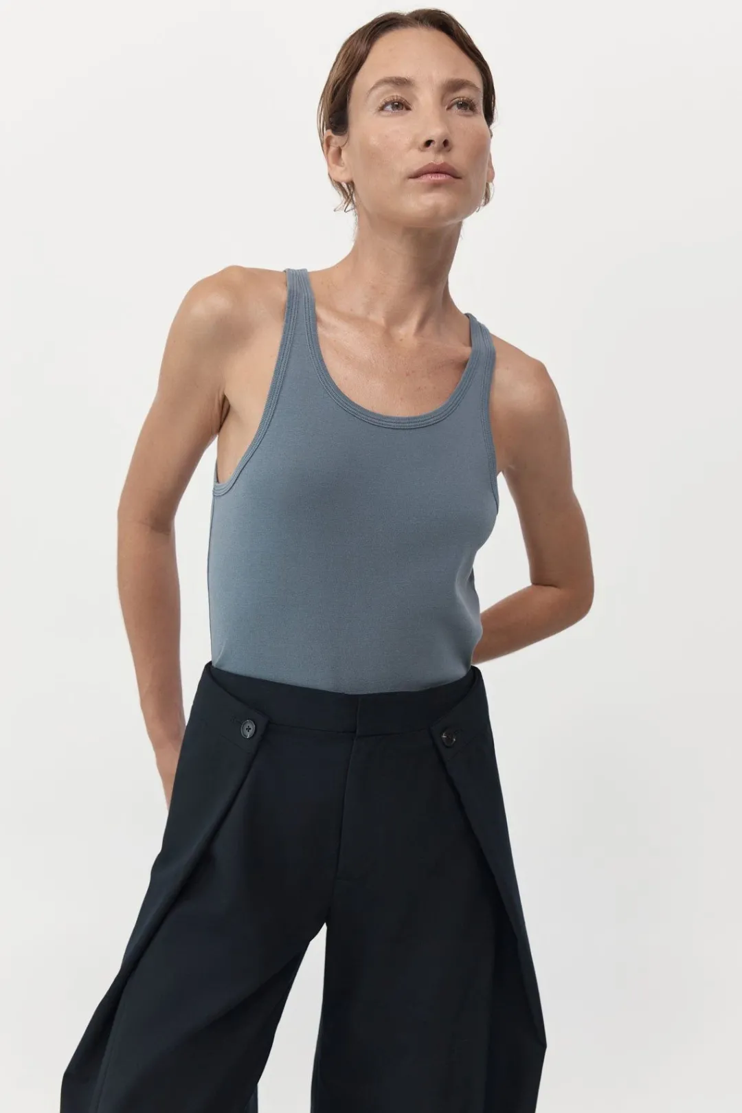 Basics*St. Agni Organic Cotton Everyday Tank - Diesel Grey