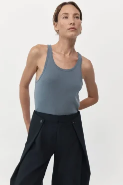Singlets*St. Agni Organic Cotton Everyday Tank - Diesel Grey