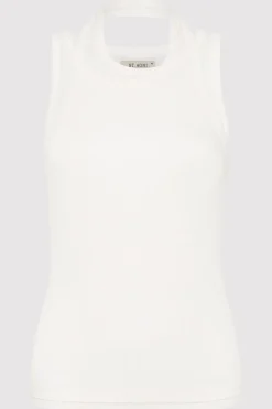 Tops*St. Agni Organic Cotton Layered Tank - White